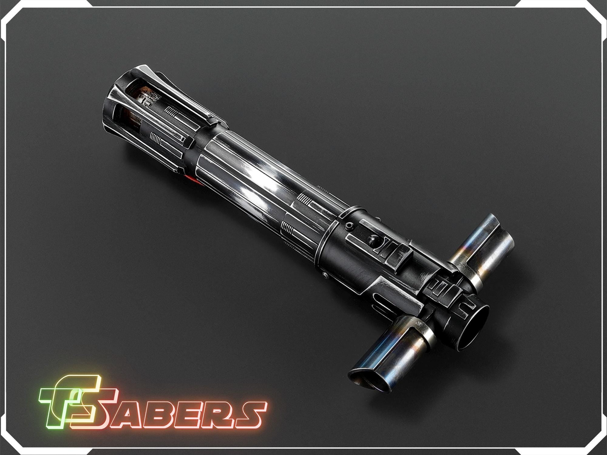 Kylo Ren Weathered Pro Lightsaber Neopixel or RGB, w/ Custom Blade & Hard Case, Star Wars (XenoPixel V3, Proffie 2.2, or RGB)