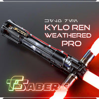 Kylo Ren Weathered Pro Lightsaber Neopixel or RGB, w/ Custom Blade & Hard Case, Star Wars (XenoPixel V3, Proffie 2.2, or RGB)