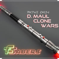 Darth Maul Clone Wars Lightsaber Neopixel or RGB, w/ Custom Blade & Hard Case, Star Wars (XenoPixel V3, Proffie 2.2, or RGB)