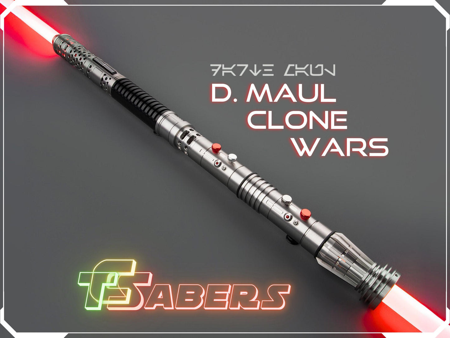 Darth Maul Clone Wars Lightsaber Neopixel or RGB, w/ Custom Blade & Hard Case, Star Wars (XenoPixel V3, Proffie 2.2, or RGB)