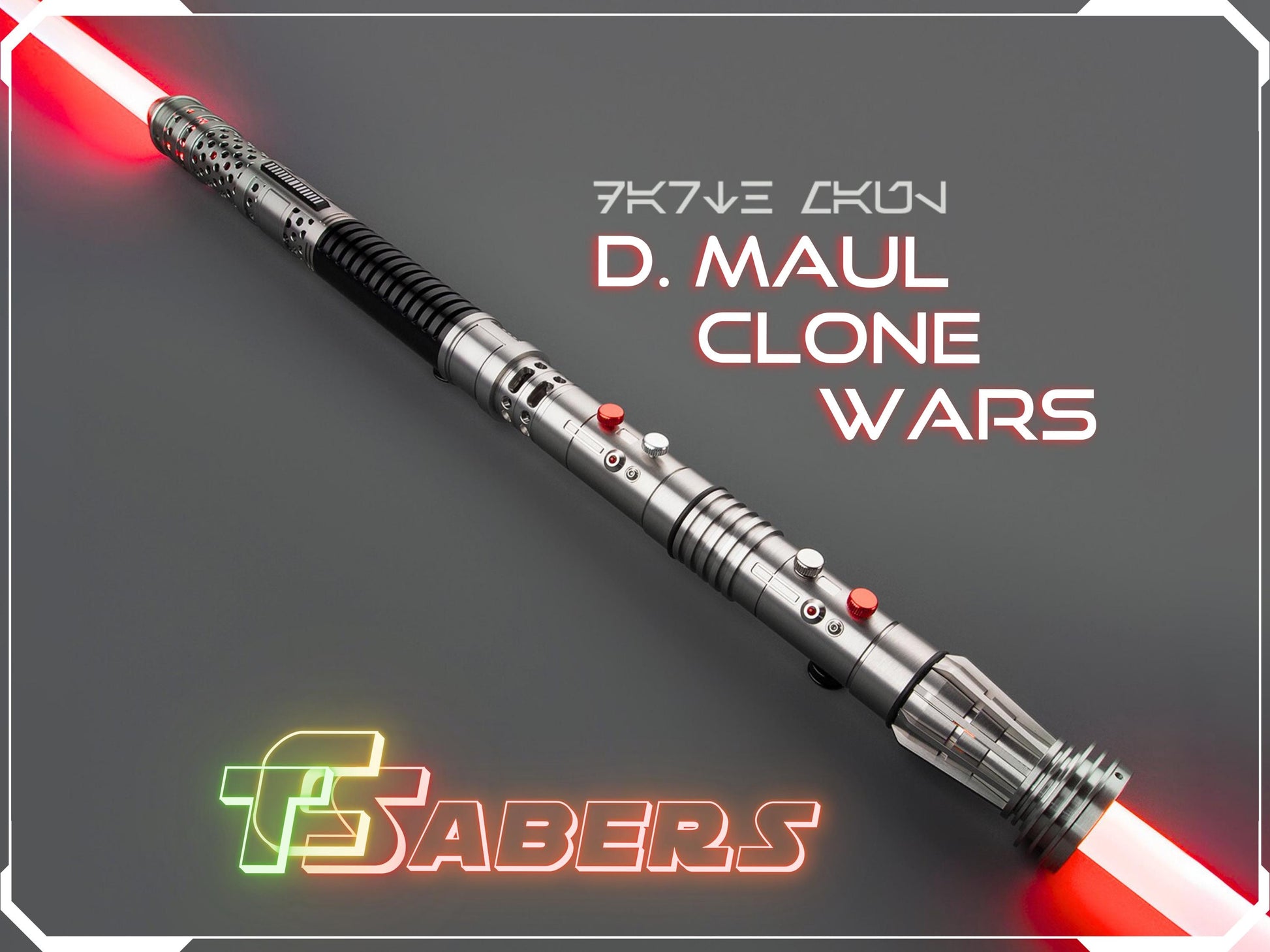 Darth Maul Clone Wars Lightsaber Neopixel or RGB, w/ Custom Blade & Hard Case, Star Wars (XenoPixel V3, Proffie 2.2, or RGB)